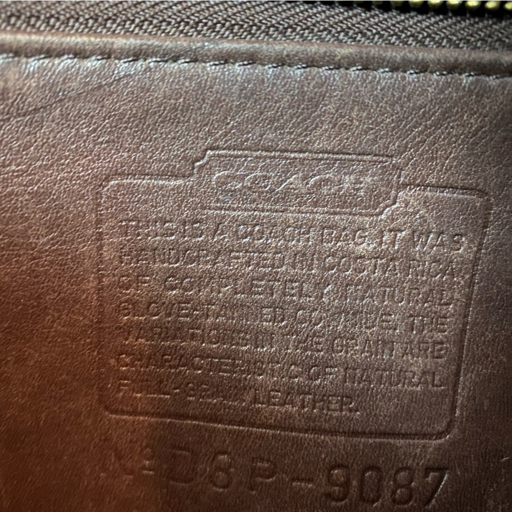 Vintage Coach Metropolis Zip Crossbody Shoulder Bag Mahogany - Picture 4 of 9